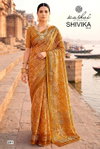 Shivika Vol 2 By Kashvi Black Moss Foil Printed Saree Suppliers In India
